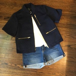J. Crew Cropped Matelasse Jacket